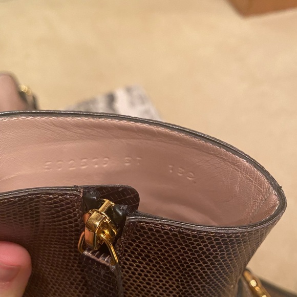 BNIB Gucci Quentin lizard boots size 37 - Picture 5 of 9